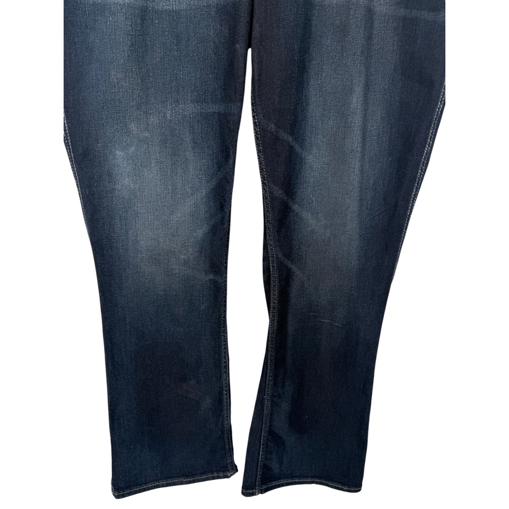 Silver Jeans Co Womens Suki Mid Rise Slim Bootcut Jeans Dark Wash Denim Size 18 - Picture 9 of 14